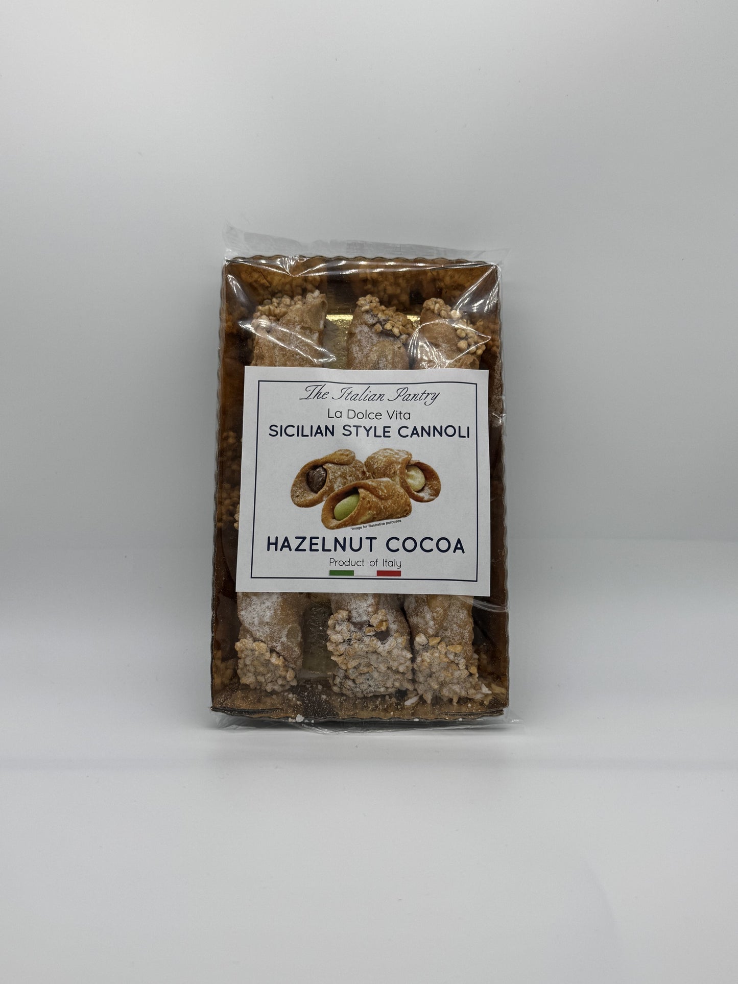 Sicilian Cannoli with Hazelnut Cream & Chopped Hazelnuts 200g