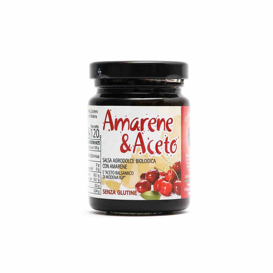 Salsa Agrodolce di Amarene Biologica e Aceto Balsamico di Modena IGP Biologico 120g