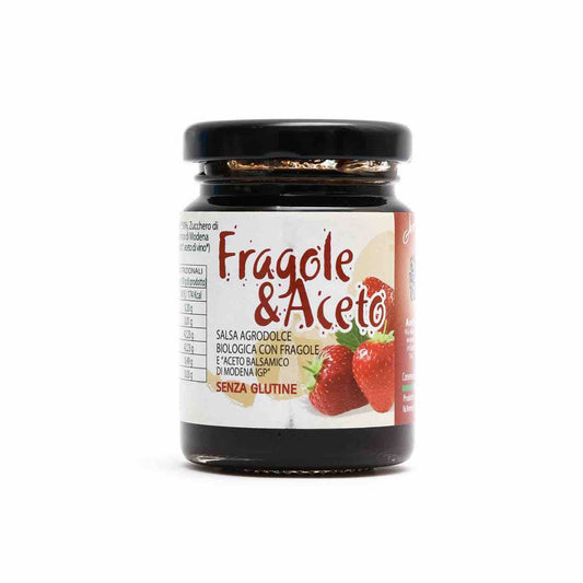 Salsa Agrodolce alle Fragole Biologica e Aceto Balsamico di Modena IGP Biologico 120g