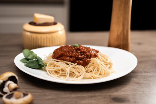 Spaghetti alla bolognese vegetariani surgelati (funghi tritati) 400 g
