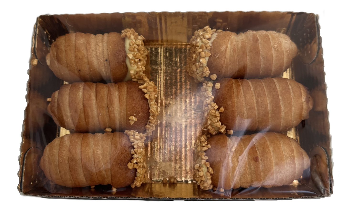 Lemon Cream Puff Pastry Cannolo with Chopped Hazelnuts 200g