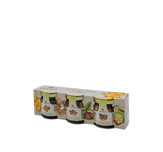 Three Honey Pots with Dried Fruit and Nuts 330g