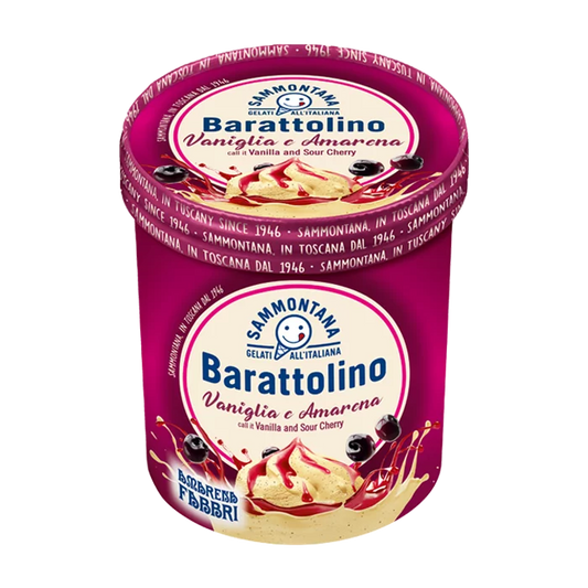 Sammontana Barattolino Fabbri Sour Cherry & Vanilla Gelato 500g