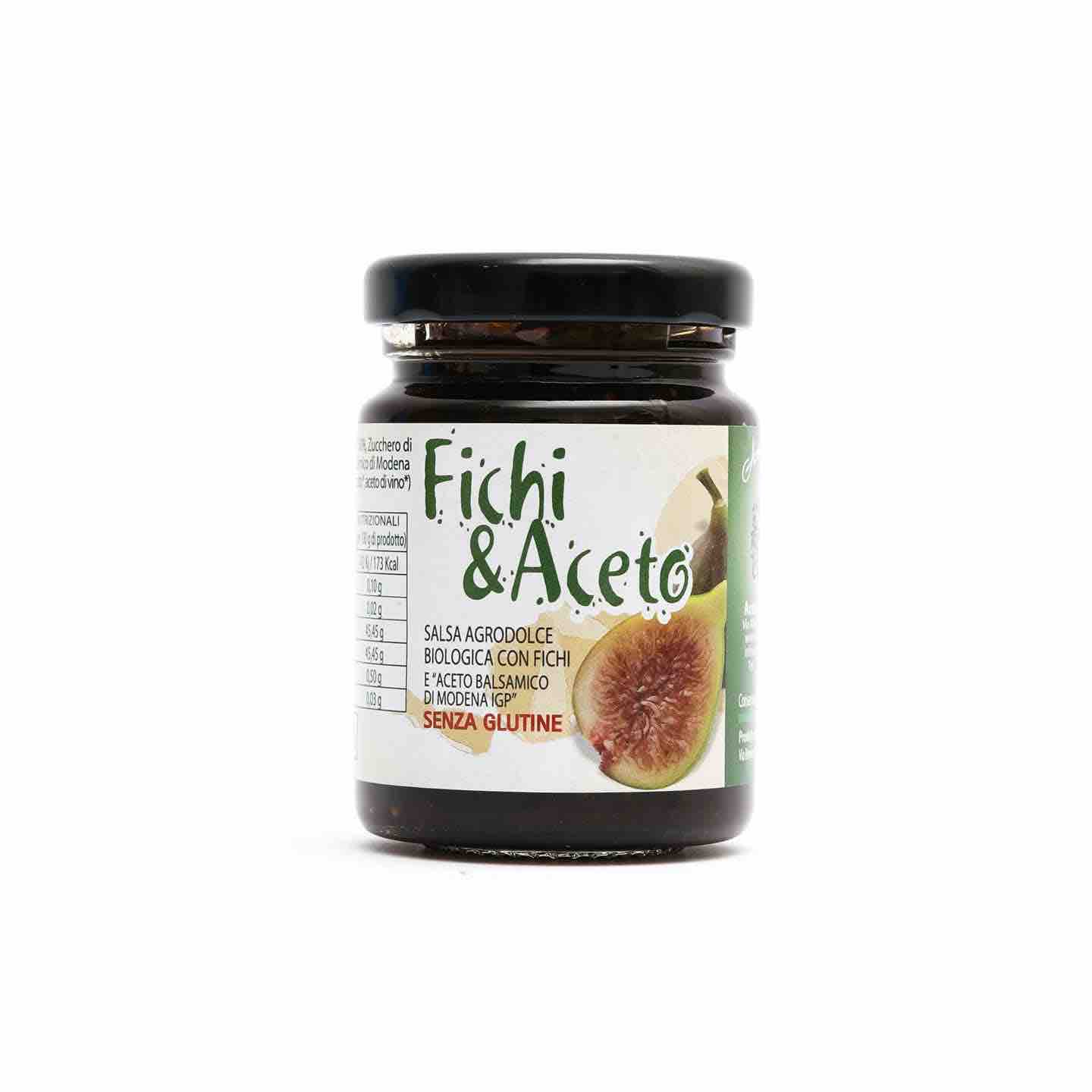Organic Sweet & Sour Fig Sauce & Organic Balsamic Vinegar of Modena I.G.P. 120g