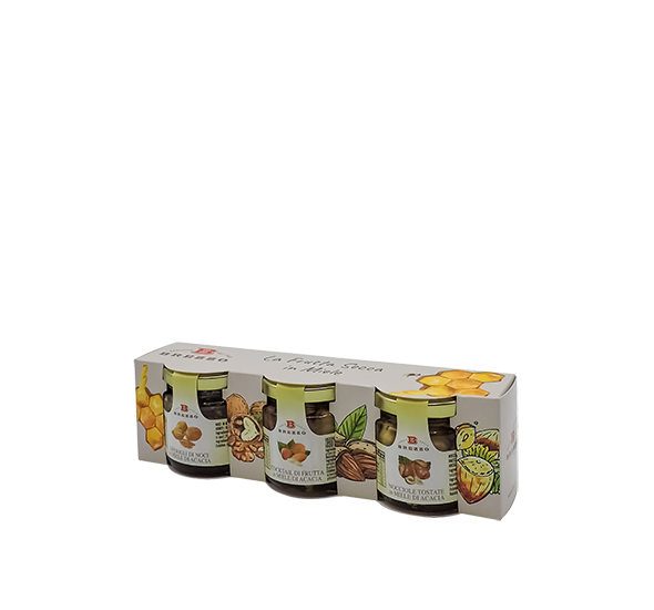 Three Honey Pots with Dried Fruit and Nuts 330g