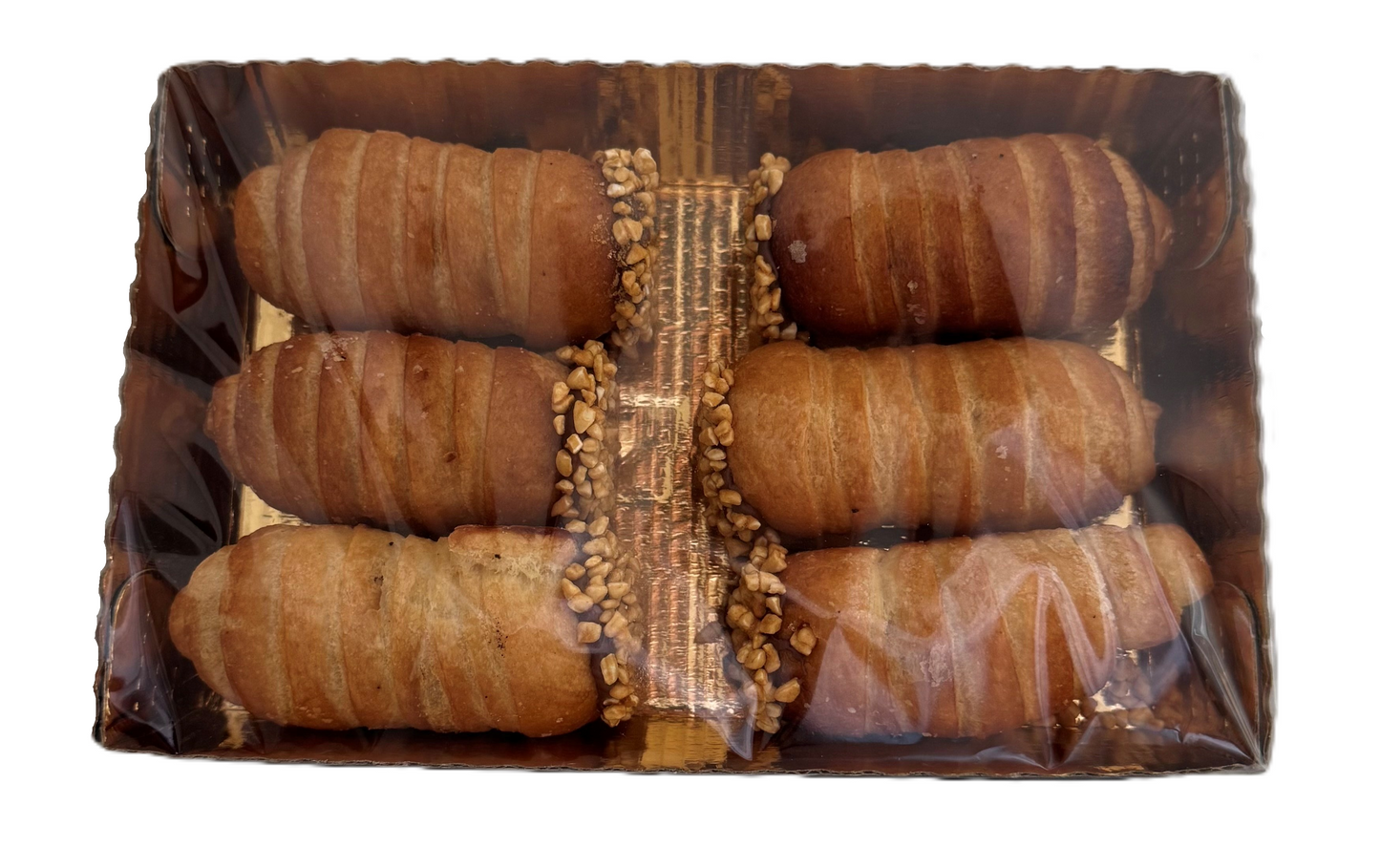 Hazelnut Cream Puff Pastry Cannolo with Chopped Hazelnuts 200g