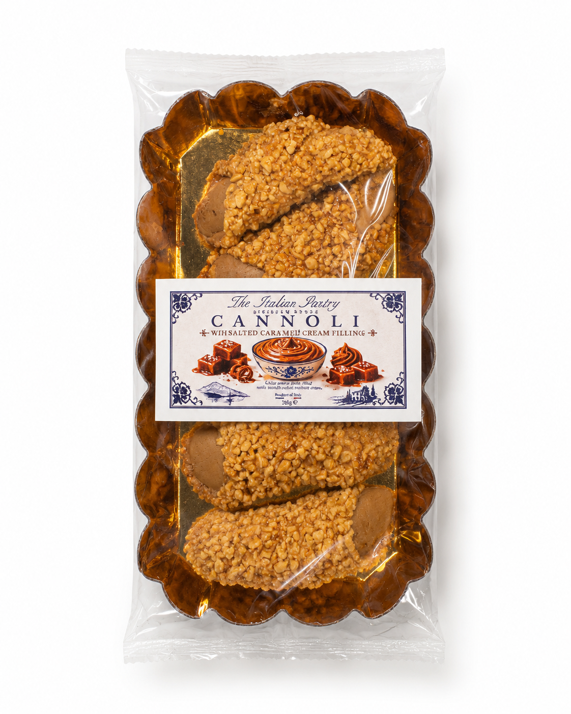 Gourmet Salted Caramel Cream Filled Cannoli 200g