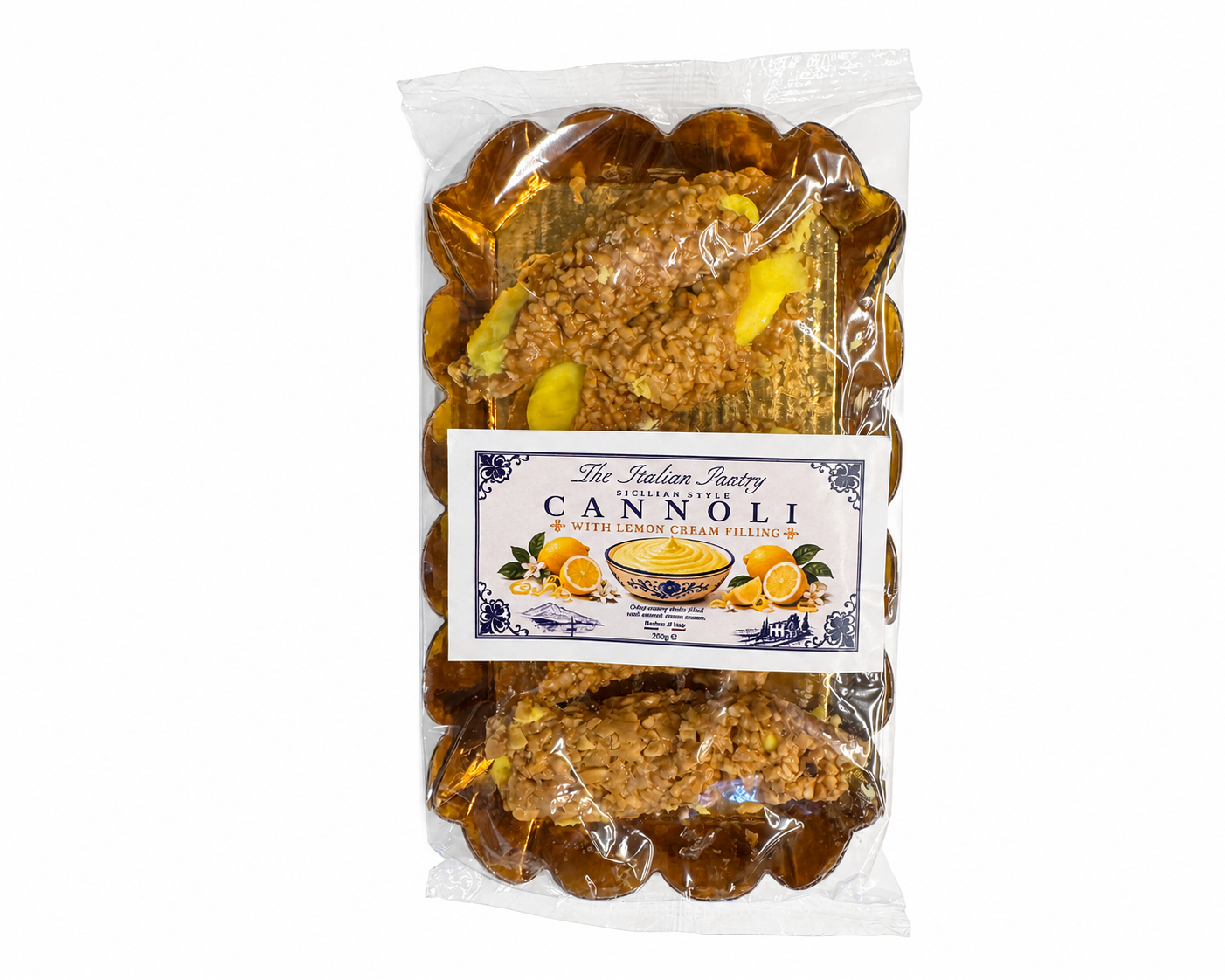 Gourmet Lemon Cream Filled Cannoli 200g